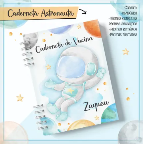 Arquivo Digital - Caderneta de Vacina - Astronauta Menino