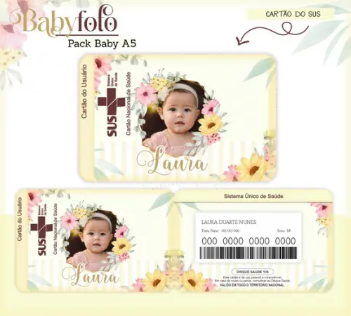 Arquivo Digital - Caderneta de Vacina - Baby Foto Menina