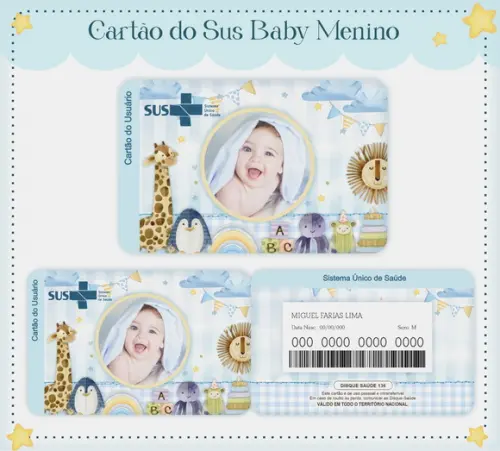 Arquivo Digital - Caderneta de Vacina - Baby Foto Menino