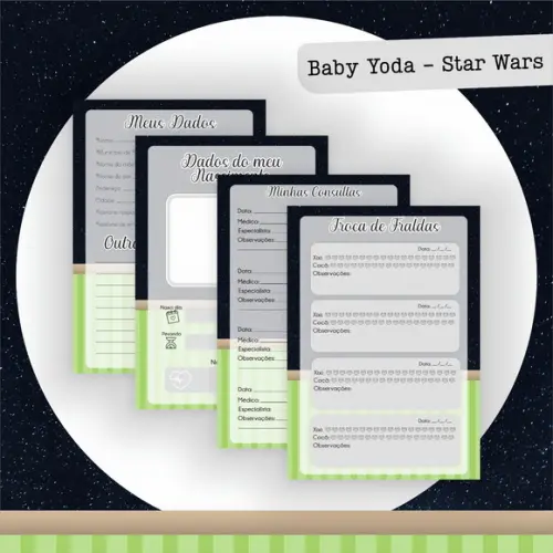 Arquivo Digital - Caderneta de Vacina - Baby Yoda