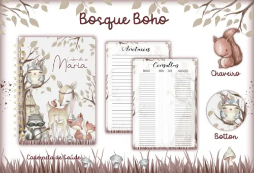 Arquivo Digital - Caderneta de Vacina - Bosque Boho