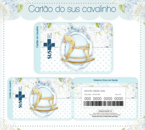 Arquivo Digital - Caderneta de Vacina - Cavalinho + Cartao