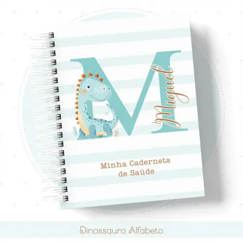 Arquivo Digital - Caderneta de Vacina - Dinossauro Alfabeto