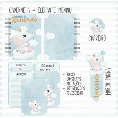 Arquivo Digital - Caderneta de Vacina - Elefante Menino 03