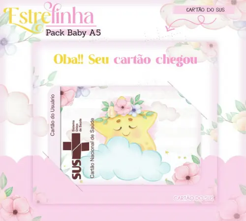 Arquivo Digital - Caderneta de Vacina - Estrelinha Menina