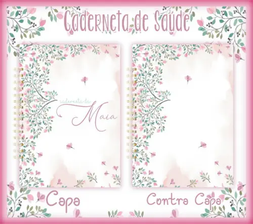 Arquivo Digital - Caderneta de Vacina - Floral 002