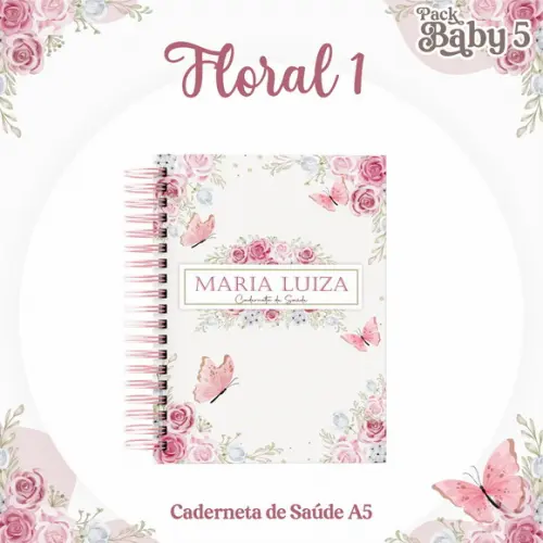 Arquivo Digital - Caderneta de Vacina - Floral 01