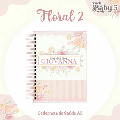 Arquivo Digital - Caderneta de Vacina - Floral 08