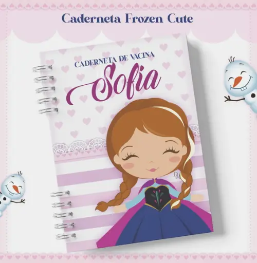 Arquivo Digital - Caderneta de Vacina - Frozen Cute (ana)