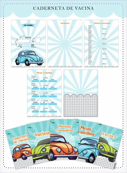 Arquivo Digital - Caderneta de Vacina - Fusca + Cartao