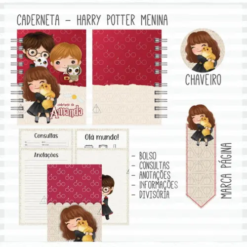 Arquivo Digital - Caderneta de Vacina - Harry Potter Menina