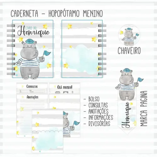 Arquivo Digital - Caderneta de Vacina - Hipopotamo Menino