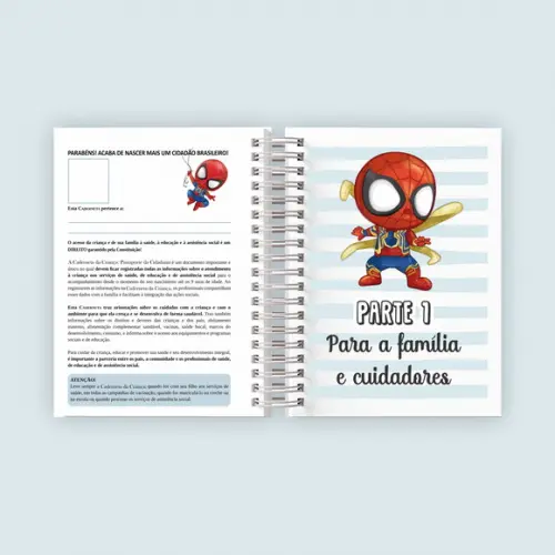 Arquivo Digital - Caderneta de Vacina - Homem Aranha Baby