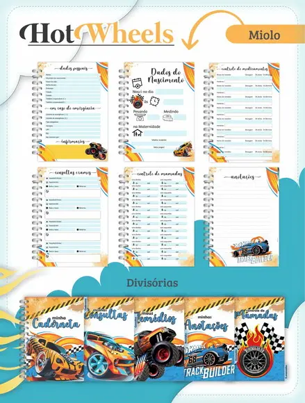 Arquivo Digital - Caderneta de Vacina - Hot Wheels