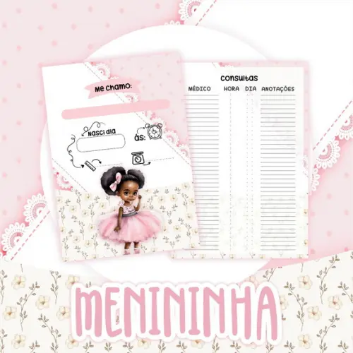 Arquivo Digital - Caderneta de Vacina - Menina Negra