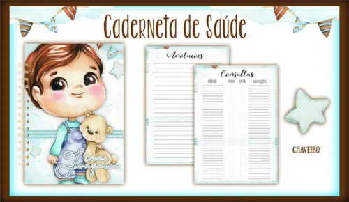 Arquivo Digital - Caderneta de Vacina - Menino com Ursinho