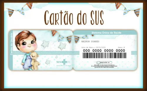 Arquivo Digital - Caderneta de Vacina - Menino com Ursinho