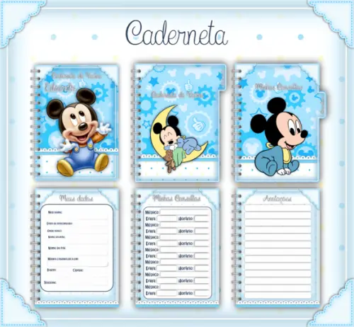 Arquivo Digital - Caderneta de Vacina - Mickey Baby