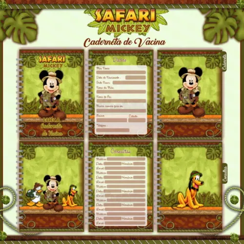 Arquivo Digital - Caderneta de Vacina - Mickey Safari