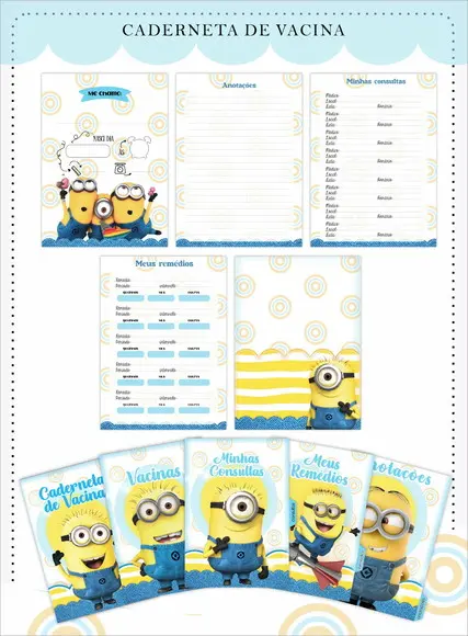Arquivo Digital - Caderneta de Vacina - Minions