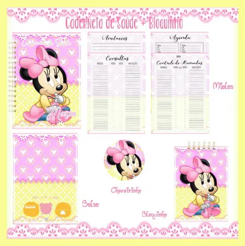 Arquivo Digital - Caderneta de Vacina - Minnie Baby 04