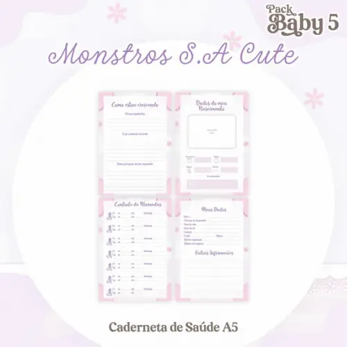 Arquivo Digital - Caderneta de Vacina - Monstros Sa Cute