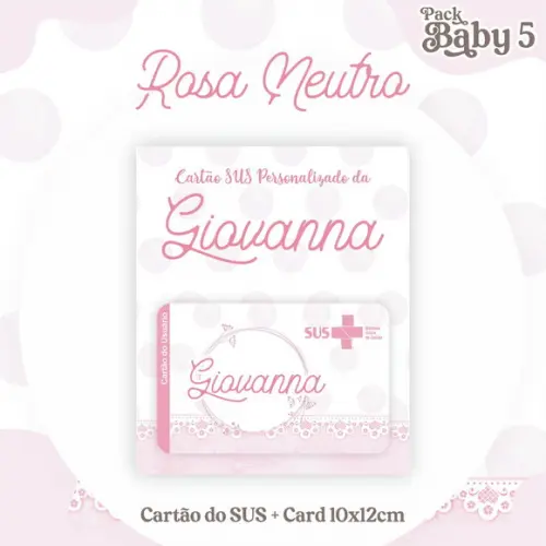 Arquivo Digital - Caderneta de Vacina - Neutro Rosa + Sus