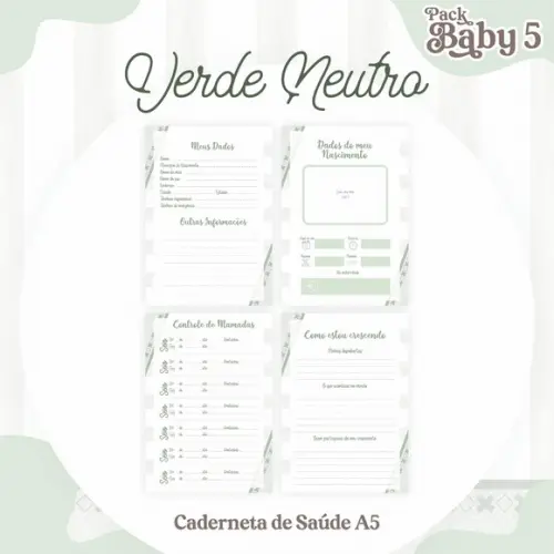 Arquivo Digital - Caderneta de Vacina - Neutro Verde