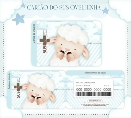 Arquivo Digital - Caderneta de Vacina - Ovelhinha + Cartao