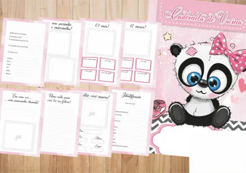 Arquivo Digital - Caderneta de Vacina - Panda Menina 02