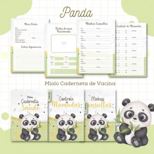 Arquivo Digital - Caderneta de Vacina - Panda Menino 02