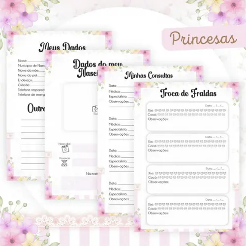 Arquivo Digital - Caderneta de Vacina - Princesas 03