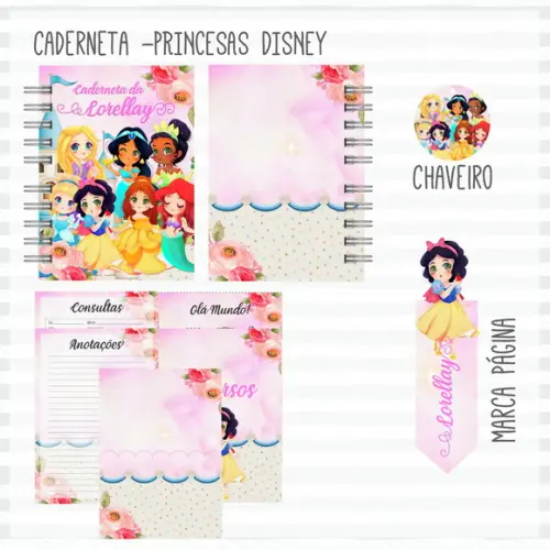 Arquivo Digital - Caderneta de Vacina - Princesas Disney