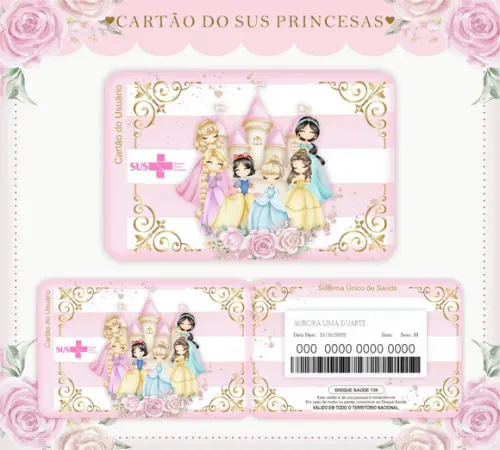 Arquivo Digital - Caderneta de Vacina - Princesas Disney 02