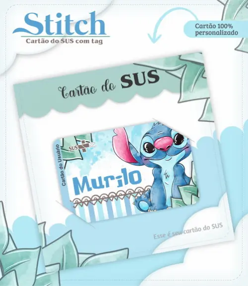 Arquivo Digital - Caderneta de Vacina - Stitch 02 + Sus