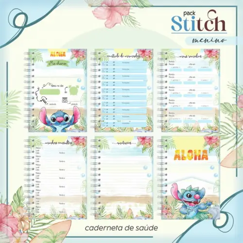 Arquivo Digital - Caderneta de Vacina - Stitch Menino