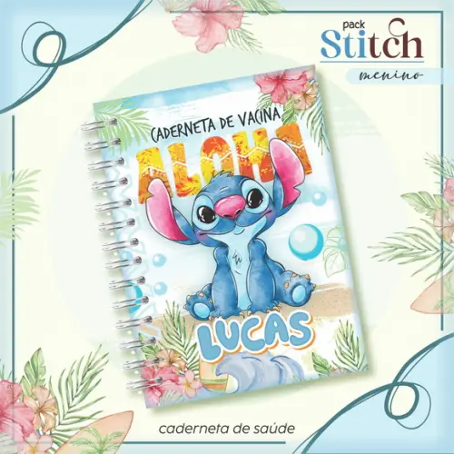 Arquivo Digital - Caderneta de Vacina - Stitch Menino