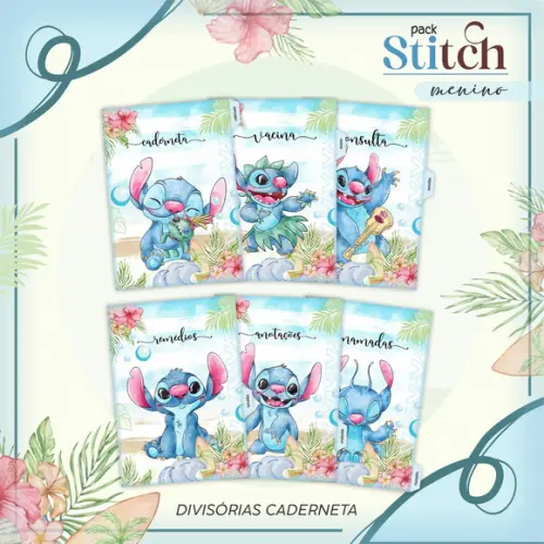 Arquivo Digital - Caderneta de Vacina - Stitch Menino