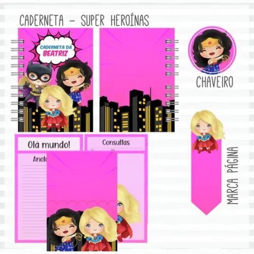 Arquivo Digital - Caderneta de Vacina - Super Heroinas