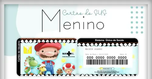Arquivo Digital - Caderneta de Vacina - Super Mário