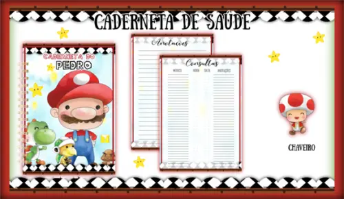 Arquivo Digital - Caderneta de Vacina - Super Mário