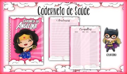 Arquivo Digital - Caderneta de Vacina - Super Heroínas