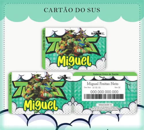 Arquivo Digital - Caderneta de Vacina - Tartarugas Ninja