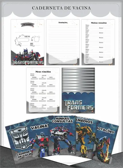 Arquivo Digital - Caderneta de Vacina - Transformers+ Cartao