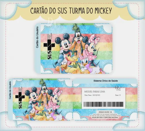 Arquivo Digital - Caderneta de Vacina - Turma do Mickey