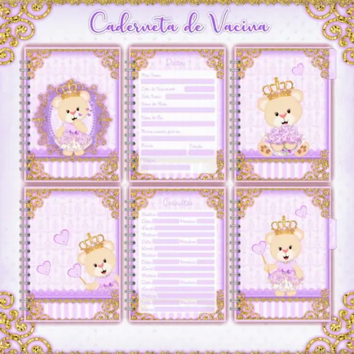Arquivo Digital - Caderneta de Vacina - Ursinha Lilas