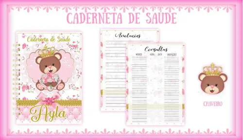 Arquivo Digital - Caderneta de Vacina - Ursinha Princesa
