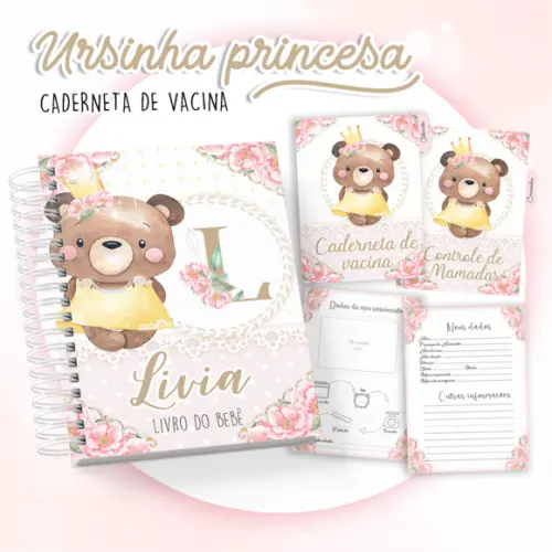 Arquivo Digital - Caderneta de Vacina - Ursinha Princesa 02