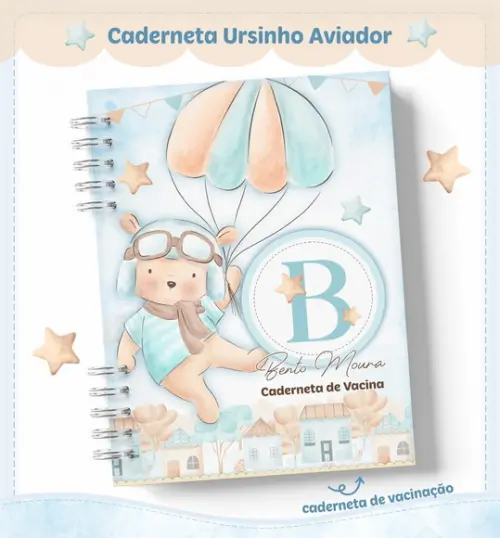 Arquivo Digital - Caderneta de Vacina - Ursinho Aviador 04