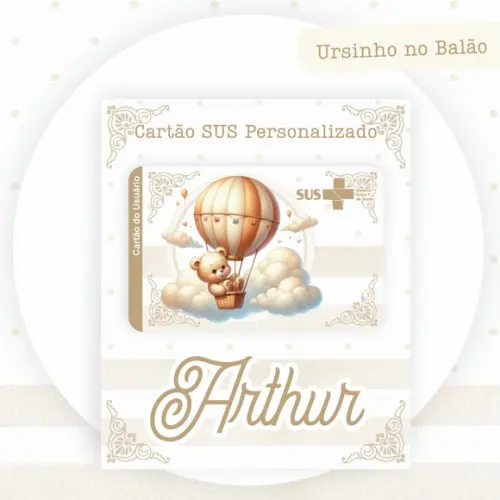 Arquivo Digital - Caderneta de Vacina - Ursinho no Balao